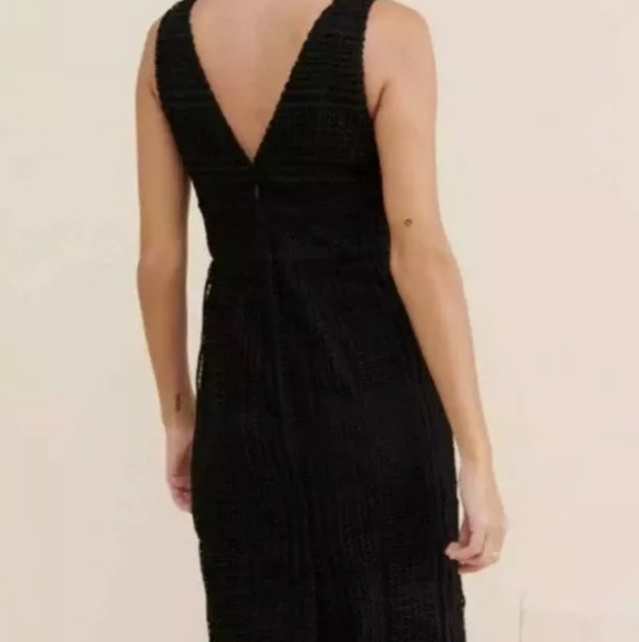 Anthropologie Taleen Lace Midi Dress Maeve black16 - Picture 12 of 14